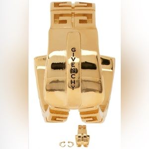 Givenchy G-Zip Golden Hoop Earrings.